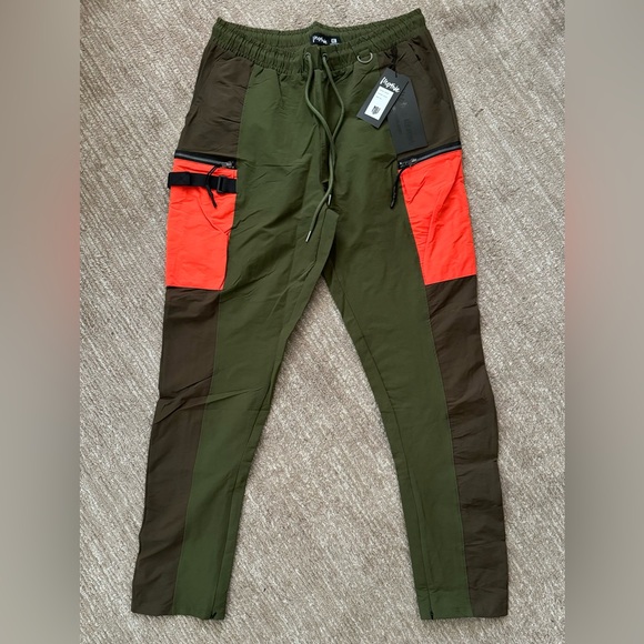 mootive Other - Olive & Orange Tactical Track Jogger Pants